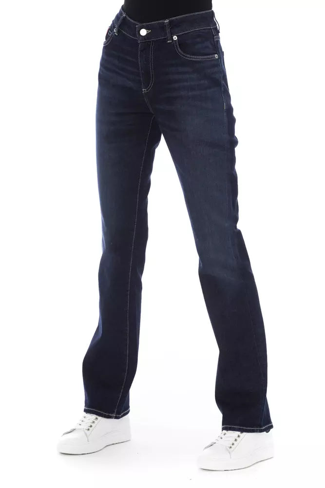 Blue Cotton Women Jeans - SEHABRANDS