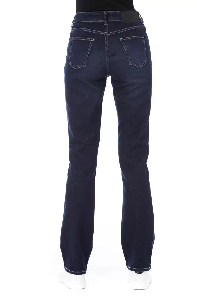 Blue Cotton Women Jeans - SEHABRANDS