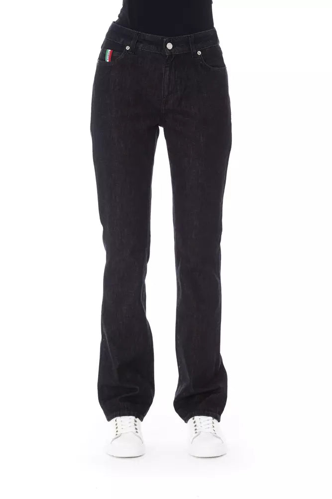 Black Cotton Women Jean - SEHABRANDS