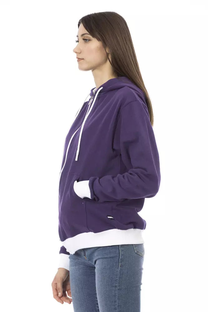 Purple Cotton Women Sweater - SEHABRANDS