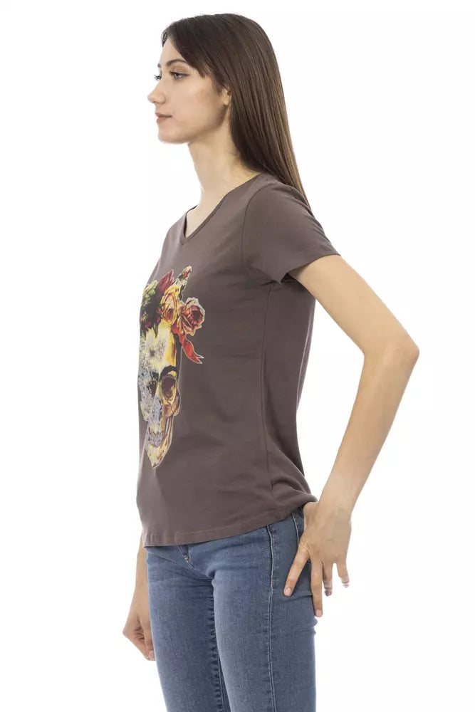 Brown Cotton Women Top - SEHABRANDS