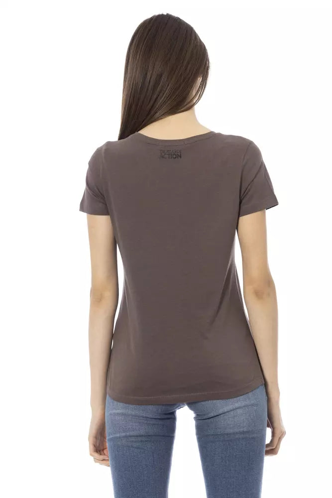 Brown Cotton Women Top - SEHABRANDS