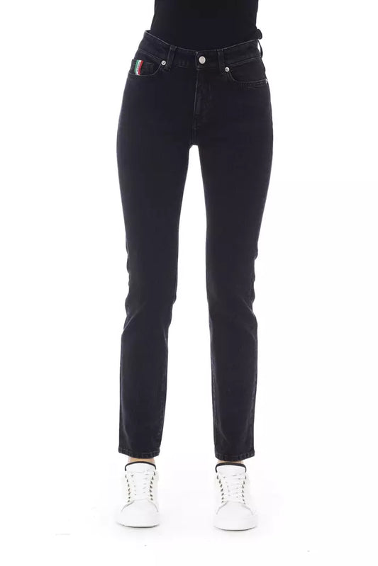 Black Cotton Women Jeans - SEHABRANDS