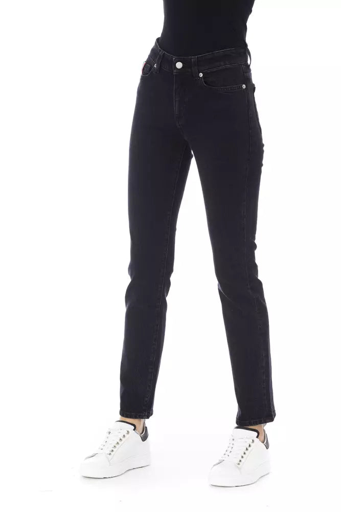 Black Cotton Women Jeans - SEHABRANDS