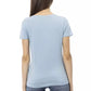 Light Blue Cotton Women Top - SEHABRANDS