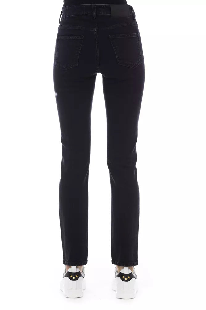 Black Cotton Women Jeans - SEHABRANDS