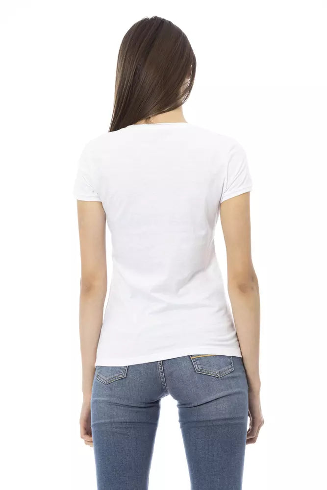 White Cotton Women's Tee - SEHABRANDS