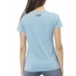 Light Blue Cotton Women Top - SEHABRANDS