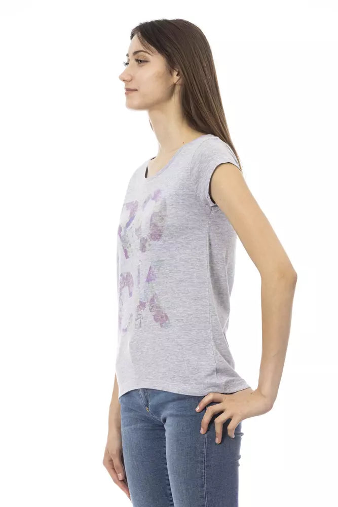 Gray Cotton Women Top - SEHABRANDS