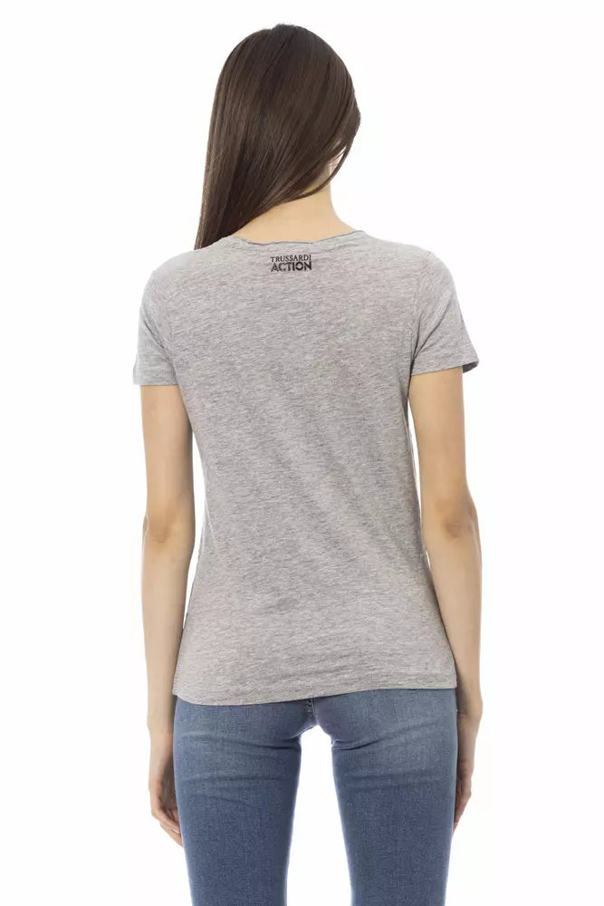 Gray Cotton Women Top - SEHABRANDS