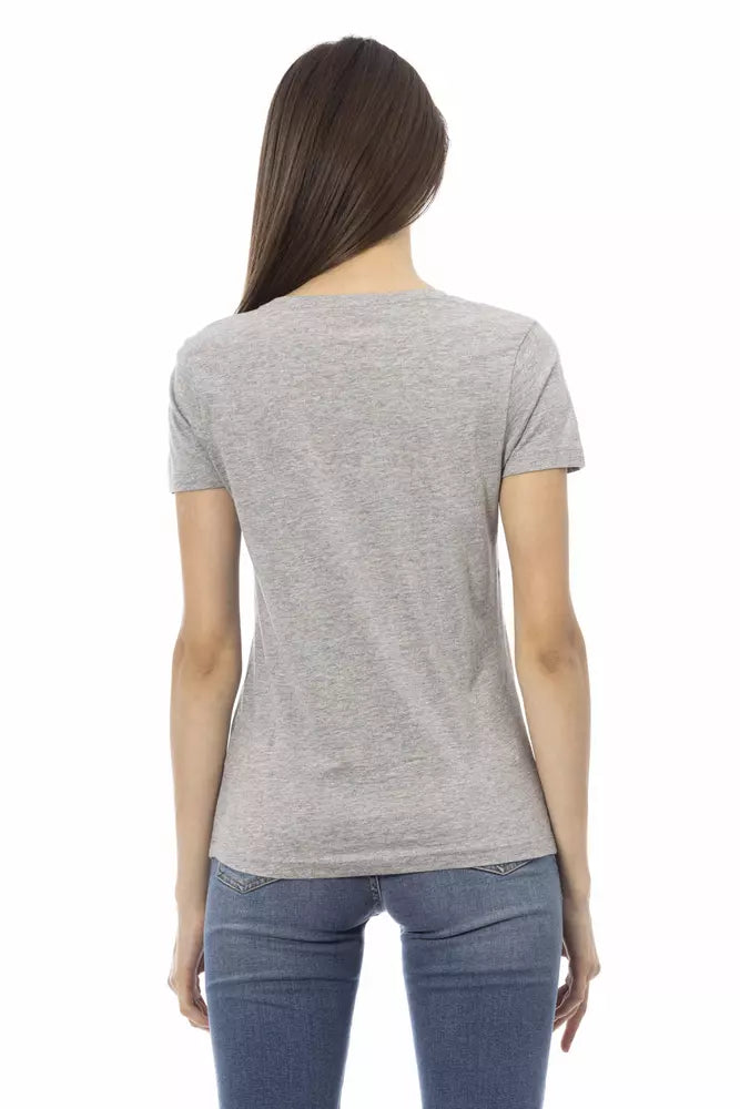 Gray Cotton Women Top - SEHABRANDS