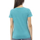 Light Blue Cotton Women Top - SEHABRANDS