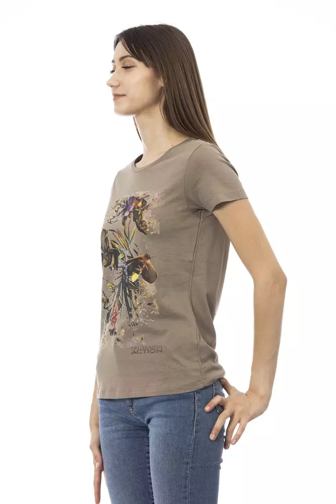 Brown Cotton Women Top - SEHABRANDS