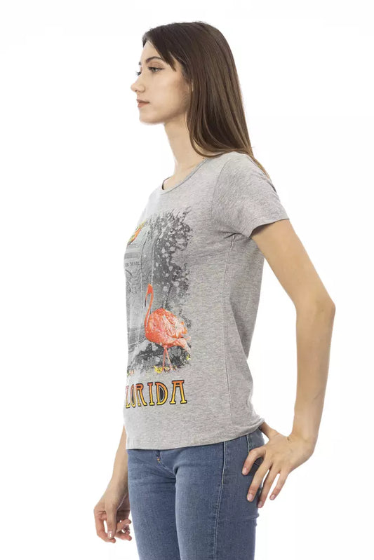 Gray Cotton Women Top - SEHABRANDS