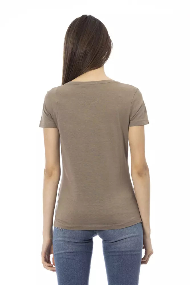 Brown Cotton Women Top - SEHABRANDS