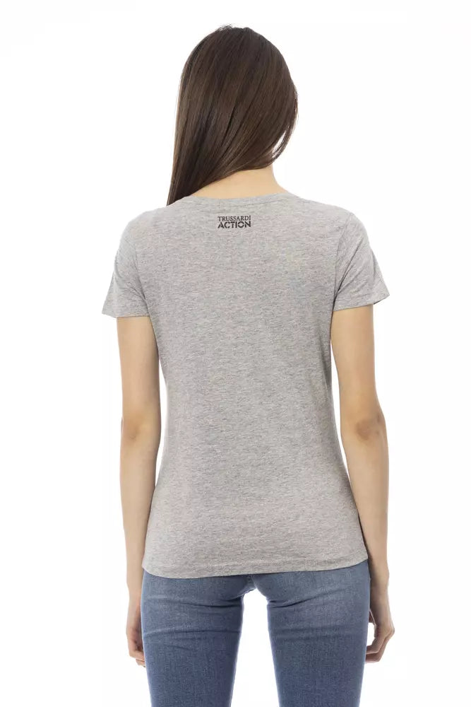 Gray Cotton Women Top - SEHABRANDS