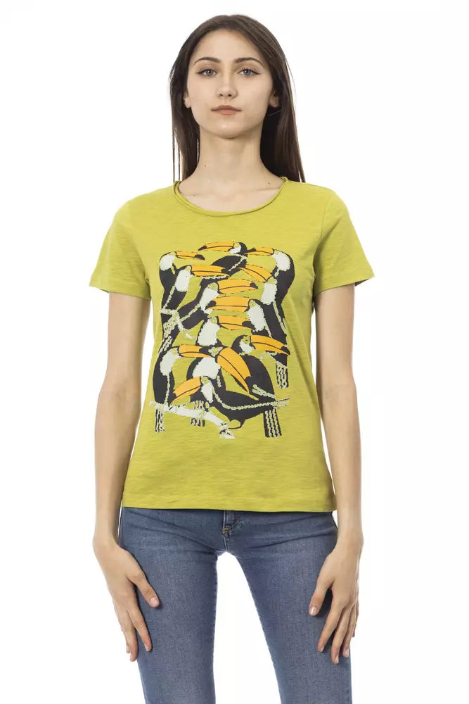 Green Cotton Women T-Shirt - SEHABRANDS