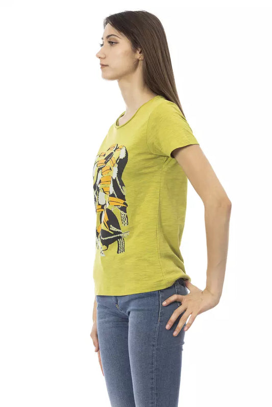 Green Cotton Women T-Shirt - SEHABRANDS