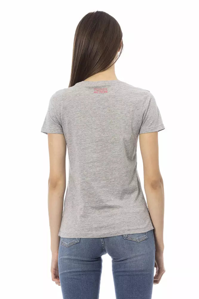 Gray Cotton Women Top - SEHABRANDS