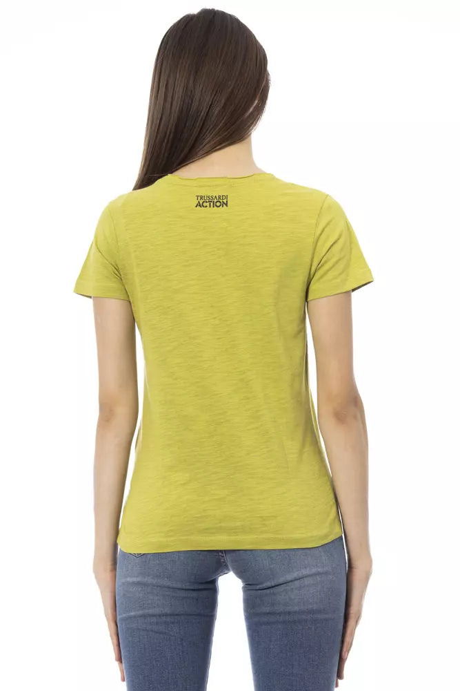 Green Cotton Women T-Shirt - SEHABRANDS