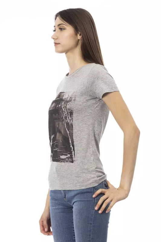 Gray Cotton Women Top - SEHABRANDS