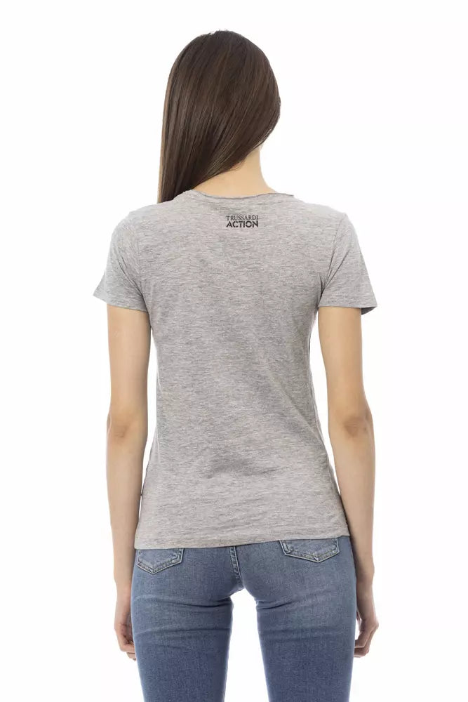 Gray Cotton Women Top - SEHABRANDS