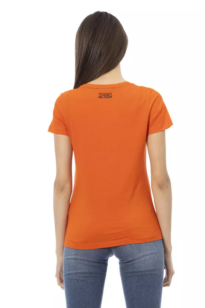 Orange Cotton Women Top - SEHABRANDS