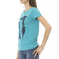 Light Blue Cotton Women Top - SEHABRANDS