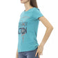 Light Blue Cotton Women Top - SEHABRANDS