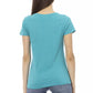 Light Blue Cotton Women Top - SEHABRANDS