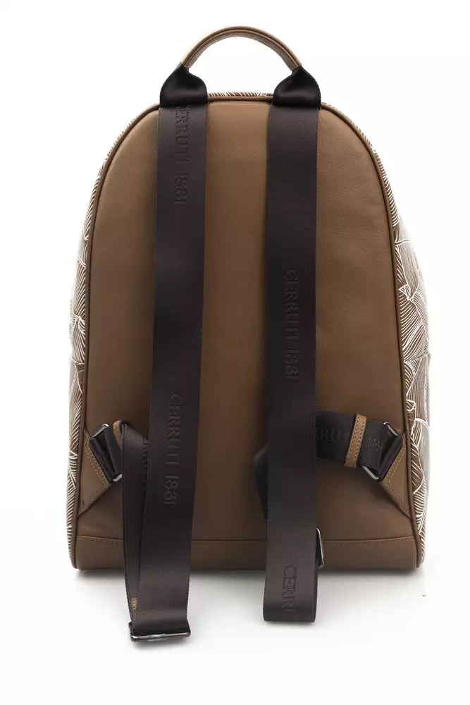 Brown Leather Men Backpack - SEHABRANDS