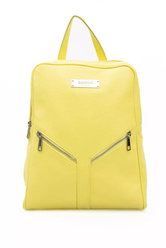 Sunshine Yellow Leather Backpack - SEHABRANDS