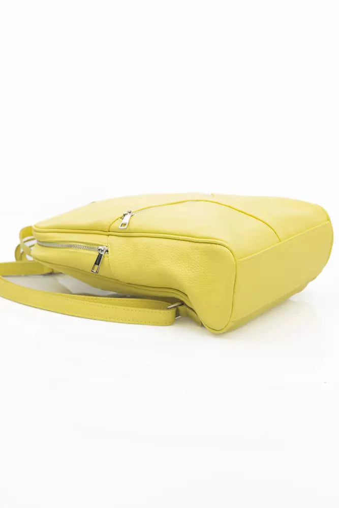 Sunshine Yellow Leather Backpack - SEHABRANDS