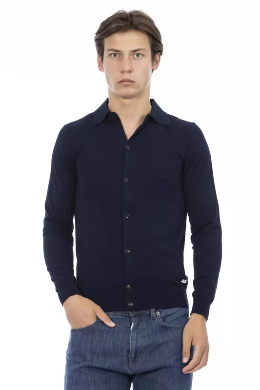 Blue Cotton Men Shirt - SEHABRANDS