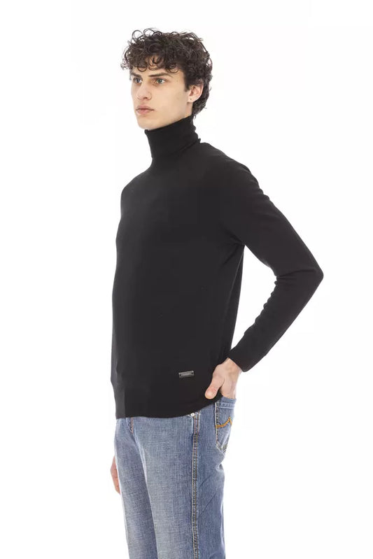 Black Fabric Men Sweater - SEHABRANDS