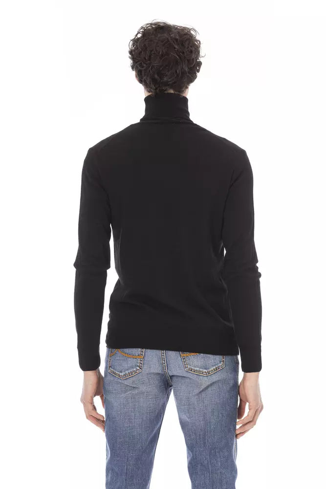 Black Fabric Men Sweater - SEHABRANDS