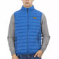 Blue Polyester Men Sleeveless Jacket - SEHABRANDS