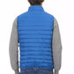 Blue Polyester Men Sleeveless Jacket - SEHABRANDS