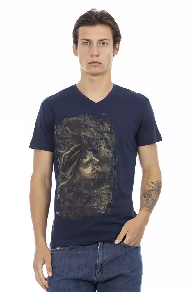 Blue Cotton Men T-Shirt - SEHABRANDS