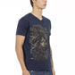 Blue Cotton Men T-Shirt - SEHABRANDS