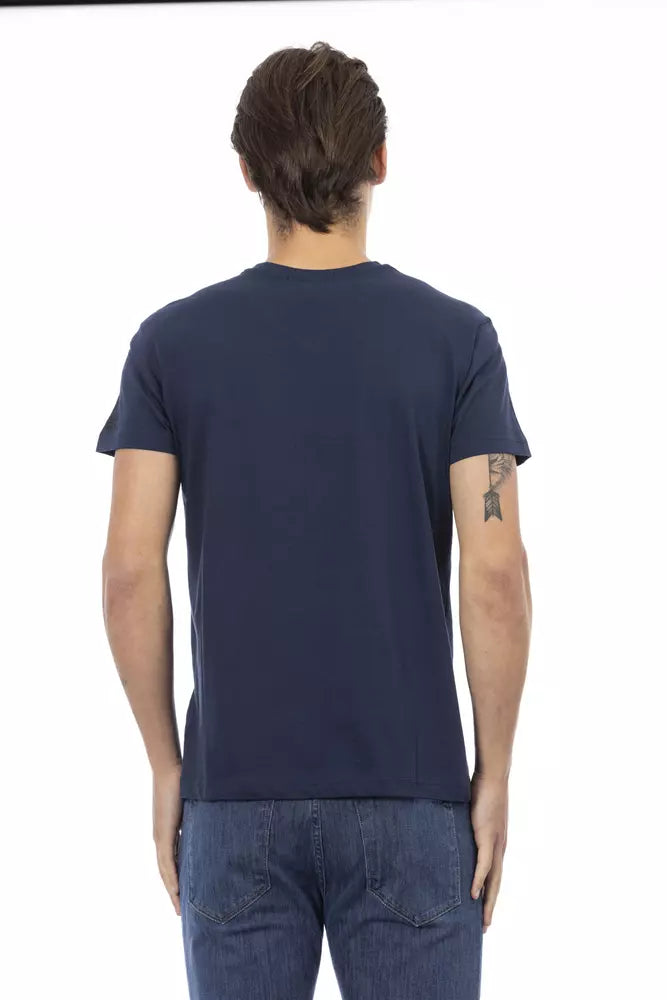 Blue Cotton Men T-Shirt - SEHABRANDS