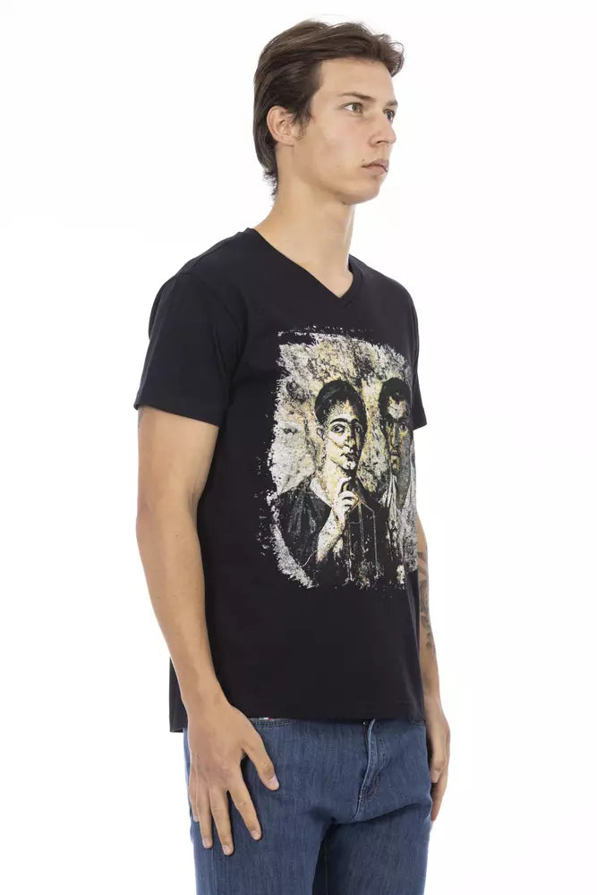 Black Cotton Mens TShirt - SEHABRANDS