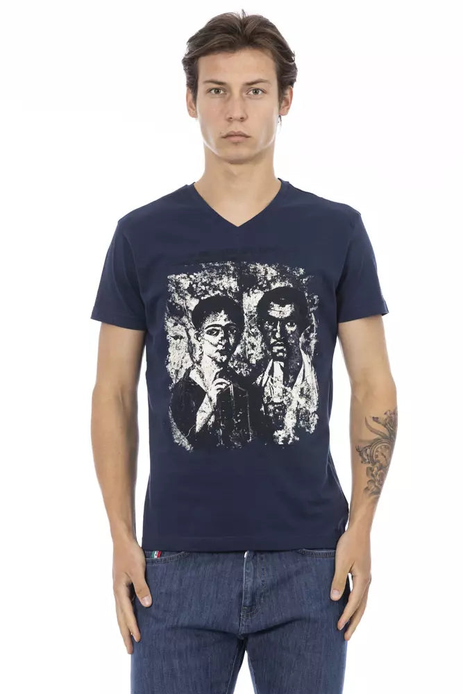 Blue Cotton Men T-Shirt - SEHABRANDS