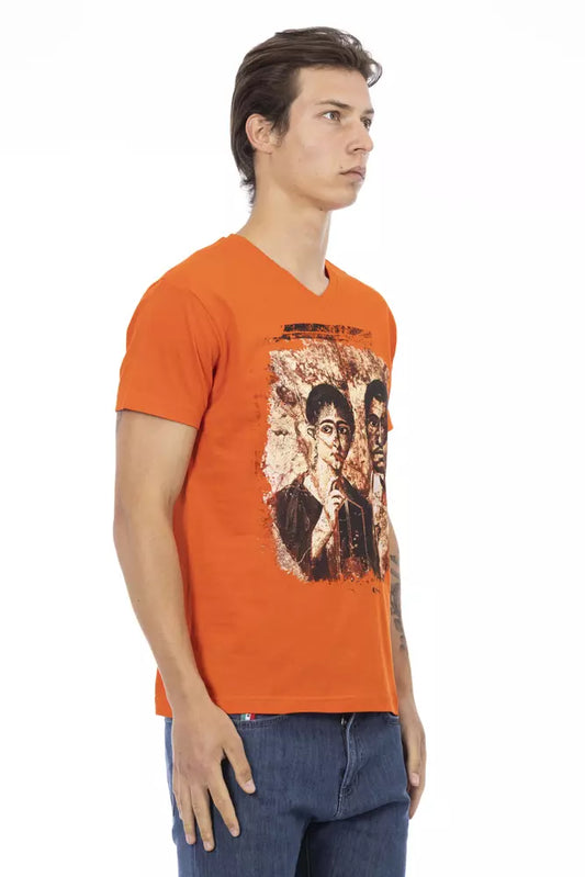 Orange Cotton Men T-Shirt - SEHABRANDS