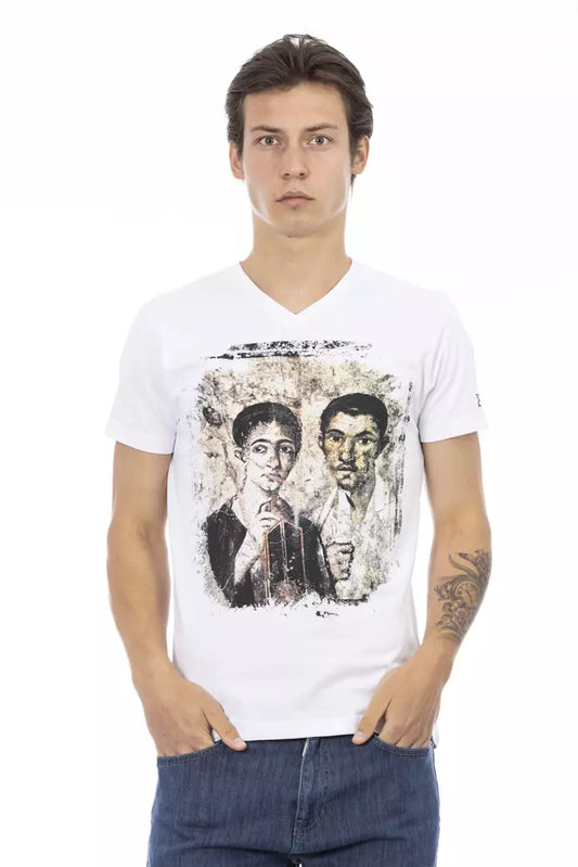 White Cotton Men T-Shirt - SEHABRANDS