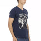 Blue Cotton Men T-Shirt - SEHABRANDS