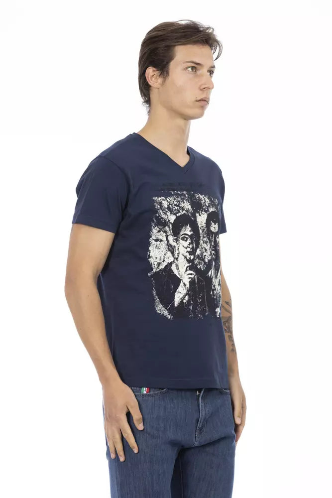 Blue Cotton Men T-Shirt - SEHABRANDS