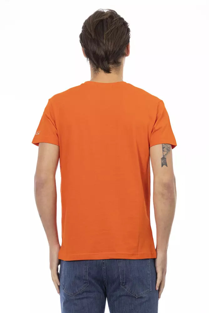 Orange Cotton Men T-Shirt - SEHABRANDS