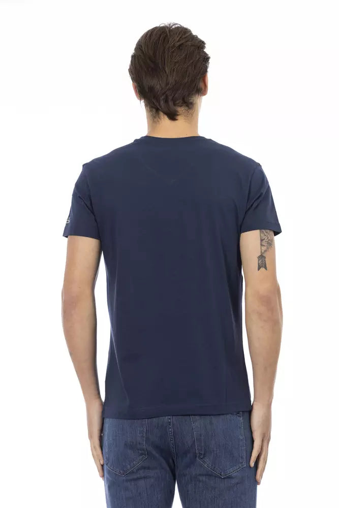 Blue Cotton Men T-Shirt - SEHABRANDS