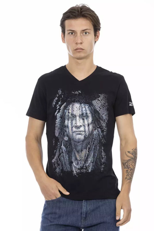 Black Cotton Men's T-Shirt - SEHABRANDS